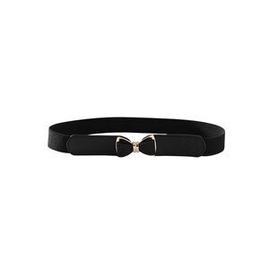 6764 Women's Bowknot Buckle Belts Elastic Thin Waist Belt For Jeans Dress